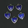 Charms Apdgg 5pcs Lapis azuis naturais lazuli corações facetados de forma de formato para brincos de colar jóias fazendo diy