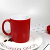 Mugs DIY Personalized Magic Ceramic Mug Heat Sensitive Color Cups Changing Coffee Milk Gift Print Pictures Po Matte Surface Layer