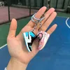 Творческая 3D мини -баскетбольная обувь стереоскопическая модель -модельные брелоки энтузиаст энтузиаст сувениры Кейринг Автомобильный кулон Подарок