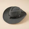 Bérets Western Cowboy Hat Roll Up Brim Sombrero Caps Rétro Feutre Mexicain Jazz Thème Party AccessoiresBérets BéretsBérets Pros22