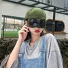 Wide Brim Hats Personality Trend Riding Men's Women's Cap Baseball Pilot Glasses Bucket Hat Sunglasses Sun Visor Student Couple