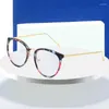 Солнцезащитные очки рамы моды Оптические очки рамки миопия полная обода металлические женщины очки очки глазны