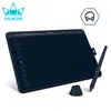 Comprimidos huion gráficos tablet hs611 10x6 polegadas Tablet 3 cor com 18 teclas expressas barra de toque 8192 níveis de caneta digital sem bateria