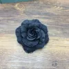 Dekorativa blommor HappyKiss 1pcs Flower Hair Jewerly Bride Clip Accessories for Women Wedding Brosch Black Crafts Wreaths