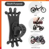 New Safe Bicycle Bracket 360 Rotatable Phone Holder Silicone Pull Type Silicone Support For Mobile Phone Motorcycle Stand Silica Gel