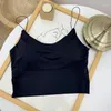 Camisoles دبابات النساء الجليد الحرير محصول أعلى سلاسة أنبوب البراحيات الداخلية الموضة الصلبة المبطنة bralette camisole الصيف قبالة أكمام