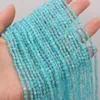 Beads 2023 -selling Natural Stone Semi-precious Stones Oblate Amazonite Faceted Bead Making DIY Necklace Bracelet Size 4mm Gift