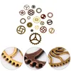 Horloges murales 100PCS DIY Retro Gear Accessoires Vintage Metal Steampunk Jewelry Making Charms Cog Watch Wheel (Mixed Color)