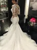 2023 Suknie ślubne w stylu vintage Suknie ślubne długie rękawy koronkowe aplikacje z koralikami suknie ślubne Siek