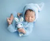 Keepsakes Fuzzy Born Bunny Outfit For Pography Props Knitting Mönster Bunny Romper Open Foot Baby Po Rabbit Sleeper 230526