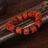 Strand z koralikami nici Vajra Bodhi Bead Bransoletka Hurtowa skóra naturalna czerwona biżuteria różańca bezzębna