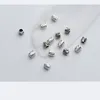 Lösa ädelstenar 925 Sterling Silver Craft Big Hole Charm Pärlor 6x5mm ihålig blad snidad distanspärla DIY -smycken gör fina material
