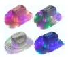 Chapéu de cowgirl espacial LED Plashing Up Up Cowin Cowboy Hats Caps Luminous Halloween Traje Wholesale FY7970