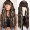Colore gradiente da 24 pollici Wave Long Long Curly Wig Women Parrucche per capelli in fibra sintetica Parrucca con parrucca con molti stili tra cui scegliere e supportare la personalizzazione