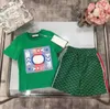 2-10 jaar Kinderontwerpers Sets T-shirtbroek Set katoen kleding babyjongens meisje modemerk kinderen korte mouw shorts aaa dhgate