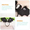 Bandanas Bandeau Bat Glowing Party Hair Costumeheadwear Hoops Accessoire Dresshairband Light Cosplayheadpiece Coiffe Accessoires Noir