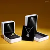 Pochettes à bijoux lumière LED boucle d'oreille boîte-cadeau boîtes à bagues de mariage pendentif collier stockage affichage cadeaux d'anniversaire