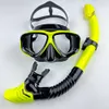 Dykmasker optisk myopia dyk dykning mask snorkel set härdad glas torr topp simning googles närsynta linser kortsiktiga 230526