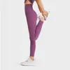 LL082 Conjuntos de yoga, pantalones, ropa de gimnasio para mujer, correr, Fitness, sensación de piel desnuda, medias de cintura alta, pantalones ajustados de deporte y entrenamiento