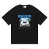 デザイナーファッション衣類 Tシャツ Tシャツ Ss アメリカンファッションブランド Rhude フォーミュラ F1 レーシングマイアミステーション限定プリント半袖 Tシャツハンサム男性女性綿 St