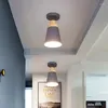 Ceiling Lights Retro Solid Wood LED Light Multicolor Metal E27 Lamp Creative Colorful Cartoon Iron Surface Mounted Decor