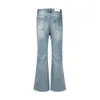 Jeans a tinta unita vintage lavati Pantaloni svasati dritti da uomo Pantaloni casual in denim oversize unisex