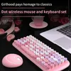 コンボのワイヤレスキーボードとマウスセットミニキュートレトロパンクガールズラップトップオフィスBluetoothキーボードとマウスの人間工学的キーボードラップトップ