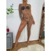 50% rabatt på Ribbon Factory Store Women's Printed Leopard Leg Single Piece Budesto Gold Mesh Stor storlek underkläder för att klä upp