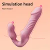 Vibrator met lesbische strap-on vrouwelijke dildo's dubbele penetratie clitoris anale seksspeeltjes voor mannen vrouwenspaar