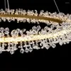 Lustres Lustre En Cristal Moderne Éclairage Pour Combinaison De Bague En Or Led Décoration De La Maison Lustre Cristal Lampes