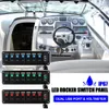 Ny LED IP67 Vattentät Marine Boat Rocker Switch Panel 8 Gang Rocker Switch Panel Kit 12V/24V Circuit Breaker Dual USB Slots Ljus