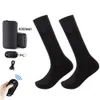 Sports Socks Winter Electric uppvärmda strumpor USB -laddningsbar fjärrkontroll utomhus termiska strumpor 3 Temperatur Justeringsuppvärmningsstrumpor 230526