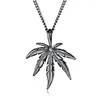 Pendant Necklaces Jewelry Pot Leaf Necklace Legal Healing Flower In Stainless Steel