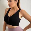 Yoga -outfit High Support Sport Bra Dames -Zip Zipper verzameld Gym Fitness Underwear Running Push Up Vest Ademend