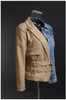 BL043 Sonbahar ve Kış Yeni Moda Mizaç Patchwork Çift Kemer Takım Kuyum Ceketleri Kadın Paltosu