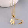 Pendant Necklaces Fashion Retro Gold Color Flower Of Life Charm Party Necklace Female Accessories Banquet Jewelry Girlfriend Gift