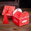 Wrap regalo 10pcs in stile europeo nappa creativa e gioiosa scatola di caramelle per matrimoni pieghevole