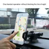 New 3 In 1 Car Phone Holder Multifunction Auto Phone Holder Car Accessories Cellphone Stand Support Universal Abs Car Supplies Black