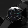 Zegarwatche genewa męskie biznesowe firmy minimalistyczne zegarki Ultra cienkie stali nierdzewne pasmo analogowe kwarcowe zegarek Relogio