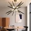 Lampade a sospensione Lampadario di lusso nero nordico Illuminazione Arte creativa Libellula Luci di design Villa Soggiorno Decorazione Apparecchi a LED