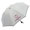 Regenschirme Anti-UV-Regenschirm 8 Knochen Sonnenschirm Schwarzer Gummistoff Furl Zubehör Gartenhof Regnerischer Tag