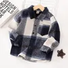 Jacken Jungen Top Kinder Kleinkind Hemd Jacke Kariert Langarm Revers Button Down Baby Shirts Jungen Jugend Grafik T-Shirt