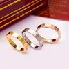 Designer Ring Titanium Steel Silver Love Ring Men and Women Rose Gold Sieraden voor geliefden paar ringen voor vrouwen