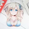 Pads FFFAS 3D Mouse Pad Mat With Wrist Rest Gaming Silica Gel Anime Breast Mousepad