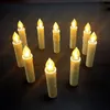 Strings 10pcs LED Candle Lights Christmas Tree Decoration Safe Flameless Electronic Candles Birthday Wedding Party Decor LampLED StringsLED