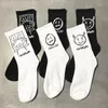Men's Socks Men Japanese Cotton Cartoon Pattern Hip Hop Style Breathable Mid Tube Skateboard 1Pair Soft Long Sock For MenMen's