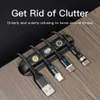 New 1PCS Cable Organizer Magnetic Plug Box Silicone USB Cable Winder Flexible Cable Management Clips For Mouse Earphone Holder