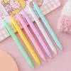 Encre noire 0.5mm Pointe Fine Simple Macaron Couleur Kawaii Gel Stylos Pour L'écriture Étudiant Papeterie Fournitures Scolaires Journal