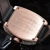 2023 Franker Hochwertige Herrenuhr Iced Out Armbanduhr Diamant V45 Quarzwerk Kollektion Mode Analoguhr Glänzendes Kleid Wasserdichte Uhr Montre De Luxe