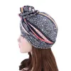 2023 neue Böhmen Weiche Stretchy Print Afrika Hijab Caps Muslimischen Wrap Kopf Turban Hut Mode Headtie Chemo Motorhaube Bereit zum Tragen